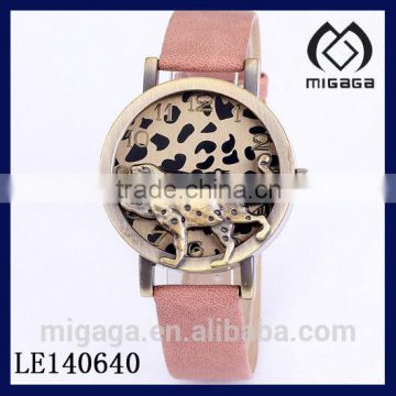 3D Leopard fashion cool quartz watches for girls*nice design girls leopard watch