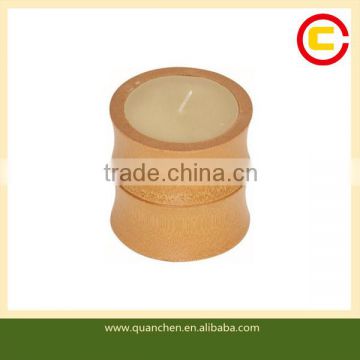 Cylindrical Nature Bamboo Candle Holder for Church