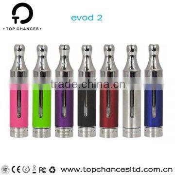 wholesale original kanger new dual coils electronic cigarette kanger evod 2 atomizer, full stainless steel drip tips