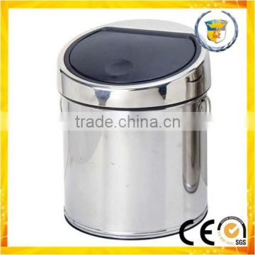 bedroom waste collect bins metal garbage can with cover round trash can
