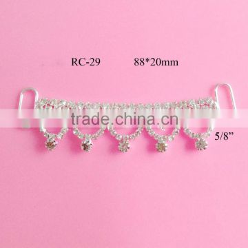 Stock hot selling rhinestone connector for headband/hairwear(RC-29)