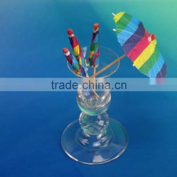 Guangzhou factory price disposable with wodden decoration pub tools fruit toothpicks
