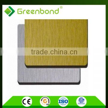 Greenbond brushed design PVDF wall cladding aluminium unbroken composite panel