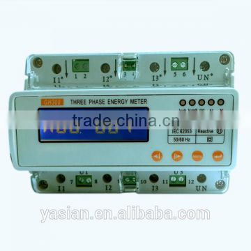 Three phase 4 wire mounted Multifunction +5A CT mudbus Smart DIN rail energy meter GH300