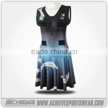Top quality sleeveless sublimation A-Line Netball Dresses