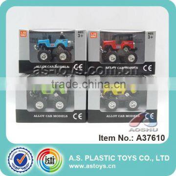 1:72 Die Cast Pull Back Alloy Jeep Models For Children(4 Colors)