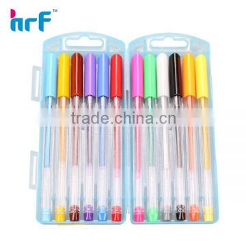 Vivid color plastic packaging gel pen set