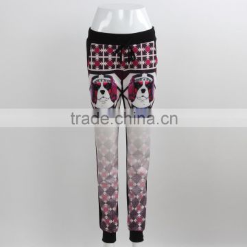 F5W30048 Floral Knit Pants For Ladies