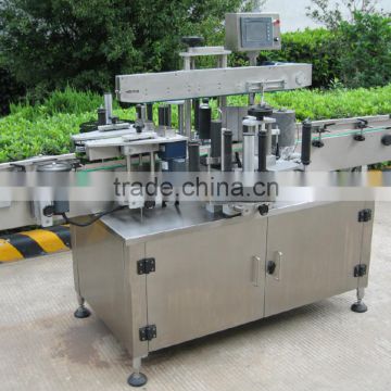 double site labeling machine for flate and round bottle