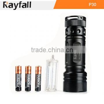 portable powerful tactical flashlight with 3*aaa battery supply power