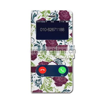 2015 fancy OEM flower flip leather case cover for LG E410