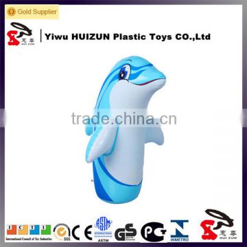 Custom logo printed New design inflatable tumbler with animal dolphin design