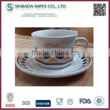 fashion coffee ceramic cup with saucer
