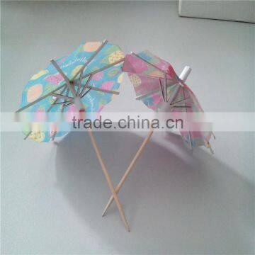 100% high quality party decoration umbrella cocktail pick