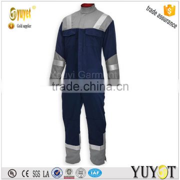 hot sell cheap 3m reflective tape flame retardant safety workwear coveall with 100% cotton long sleeve