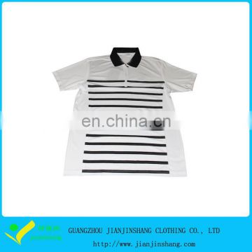 Manufacturing High Quality Polyester Printed Stripes Polo Shirts For Man