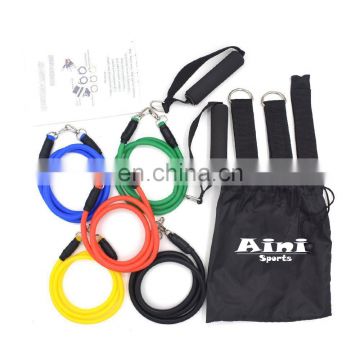 ANY-005 11pcs resistance bands,ftiness equipment,leg resistance band exerciser
