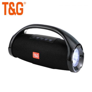T&G bluetooth speaker with torch light portable outdoor IPX4 fabric speaker wireless OEM