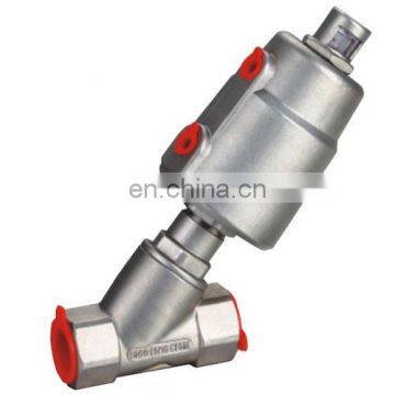 2 Way 2 Position pneumatic operated angle seat valve DN50 for beer factory