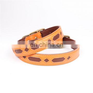 Noble leather pet dog collar