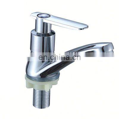 Automatic Saver Push Pressure Pillar Pedal Foot Operated Two In One Basin Square Water Mixer Tap