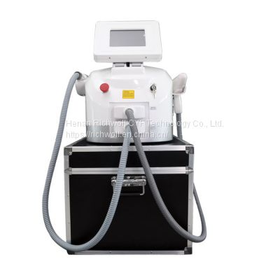 new products in 2021 double handls opt ipl elight nd yag rf 4 in 1 laser hair tattoo removal beauty machine for salon