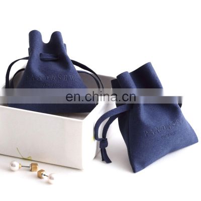 PandaSew Fashionable Custom Printed Logo Personalized Jewelry Pouch Drawstring Packaging Bag