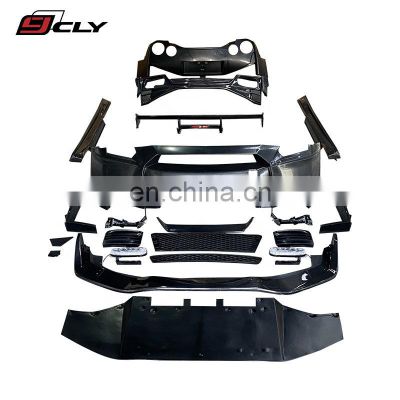 CLY Auto Car Bumpers For Nissan GTR Facelift NISMO PP+ Carbon Front car bumper Side Skirt Rear car bumper Front Lip Diffuser