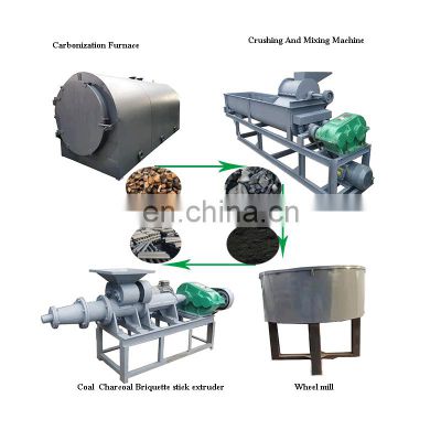 China Energy Saving Cheap Wood Coconut Sawdust Shell Rice Husk Multi-Function China Airflow Carbonization Equipment