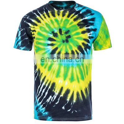 High Quality Hot Sale New Bleached Custom Printing T--shirts Polyester Sublimation Custom Tie Dye T Shirt