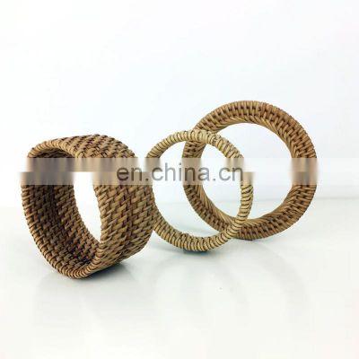 Hot Sale Handwoven Rattan bangle bracelet Set Of 3, Natural wicker straw circle bracelet cheap wholesale Vietnam Supplier