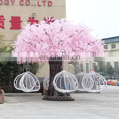 Outdoor playground pink tree chair Leisure flying chair rides for sale