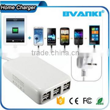 2016 New Factory price Multi-Function 5V 6A output wall USB charger 6 ports USB charger EU/US/UK plug available