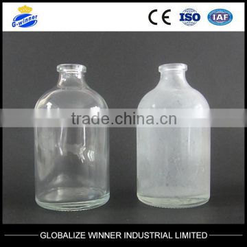 100ml Clear moulded injection vials for antibiotics USP TYPE II with