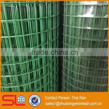 Hebei Shuolong supply 0.9mx15m 19 Gauge Garden Green PVC welded mesh fence roll for HK Supermarket