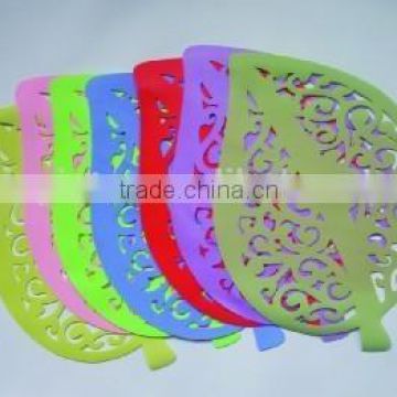 Colored Leaf Shape Silicone Pad Cup Mat