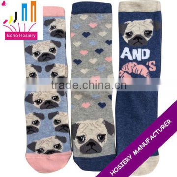 Girls cartoon design tube socks 100 cotton socks design socks