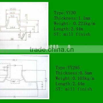 hot sell aluminum insert for scolt MDF board/ factory price