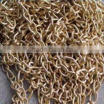 Welded Zinc Plated Golden Color Chain