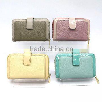 New design colorful leather wallet for women