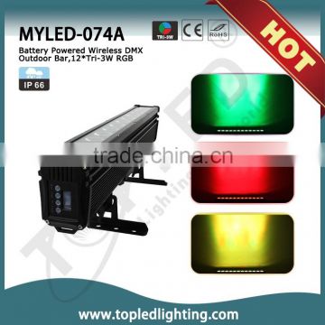 Wholesale Battery Powered Wireless DMX RGB 3in1 Outdoor LED Light Bar