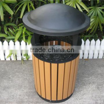 Wooden dustbin outdoor furniture dustbin