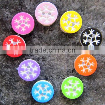 custom cheap promotion high quality candy color 2-holes resin snow shirt button