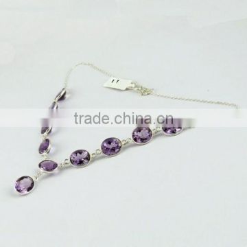 Ocean !! Amethyst 925 Sterling Silver Necklace, Online Silver Jewelry, Indian Silver Jewelry Supplier