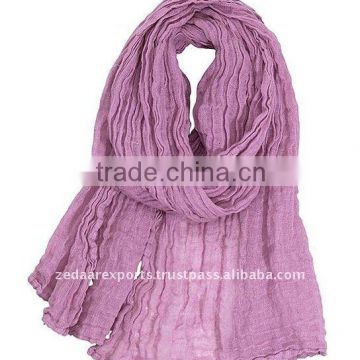 Plain Crinkle cotton scarf