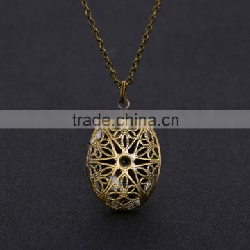 Hotsale Jewelry Oval Large Antique Bronze Perfume Chains Locket