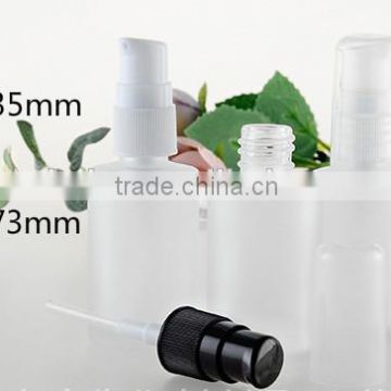 30ml high quality cylinder shape frosted transparent conditioner/skin care cream cosmetic glass bottle witn pump pressure cap