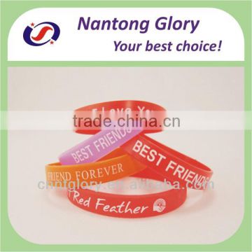 Hot selling custom printed silicone bracelets