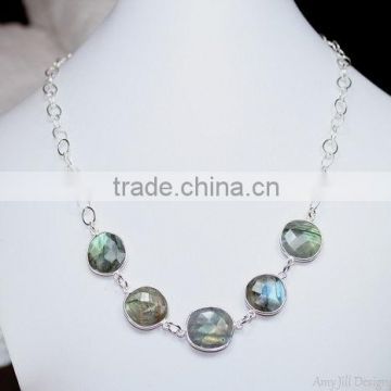 Labradorite Sterling Silver gemstone necklace