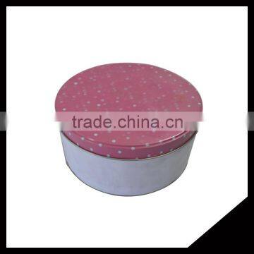 2016 Latest Design Custom Printed Round Metal Cookie Tin Box Storage Box For Gift Packaging